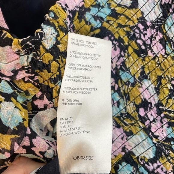 Free People | Mabel Floral Ruched Cropped Fit Size XS - Picture 8 of 8